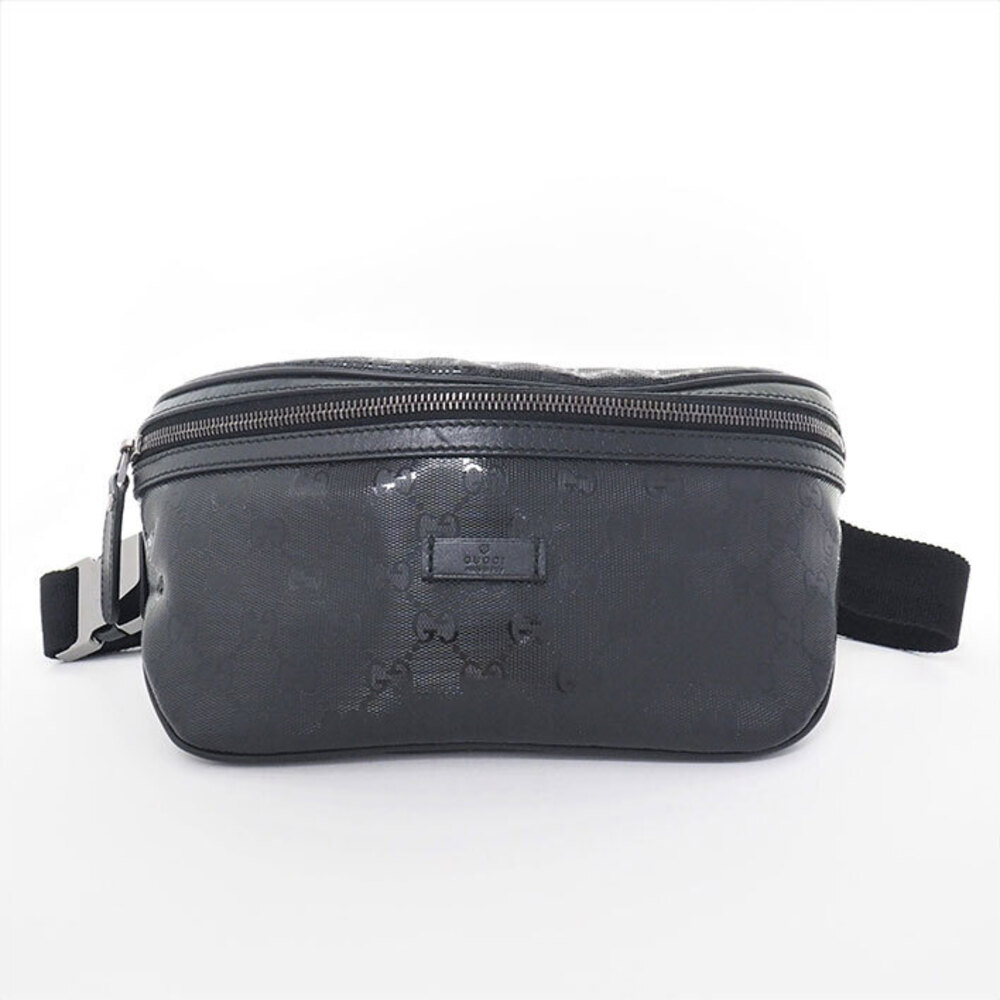 Gucci GG Imprime Belt Bag monogrammed canvas waist bag Black